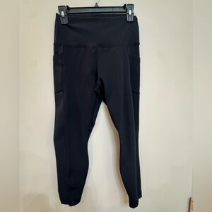 90 Degree Reflex 7/8 Length Black Workout Leggings Size L